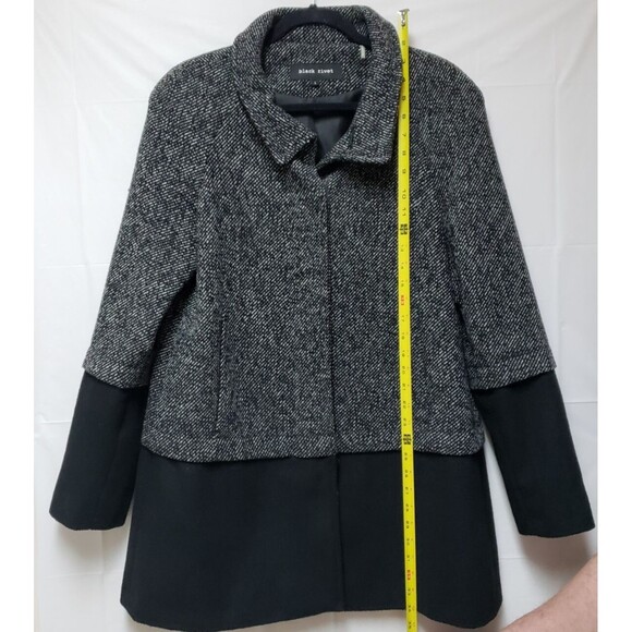 Women's Black Rivet Classy Wool Blend Color Block Winter Coat L Fully Lined NWOT - Picture 3 of 14